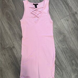 Forever 21 Light Pink Criss-Cross Mini Dress